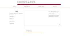 Desktop Screenshot of edicionesaurora.com